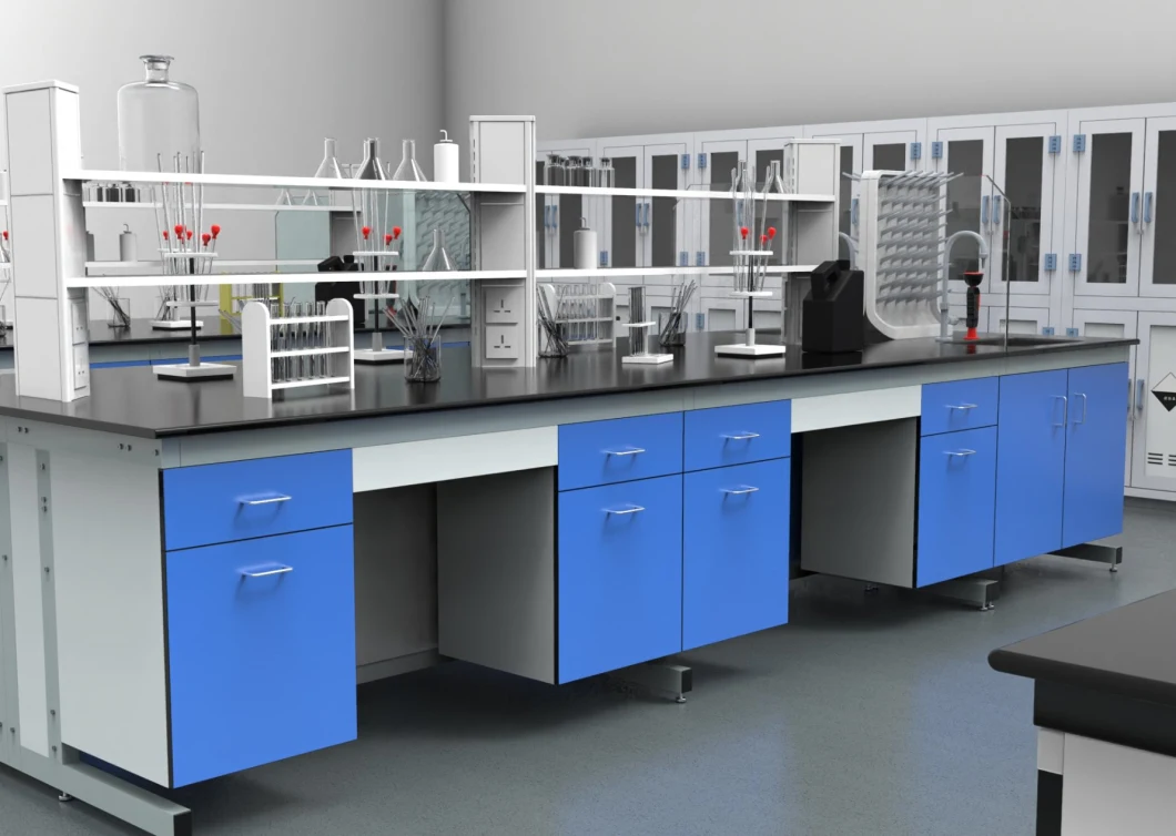 Best Quality & Low Price Steel Wood Physics High School Chemistry Island Laboratory Furniture/