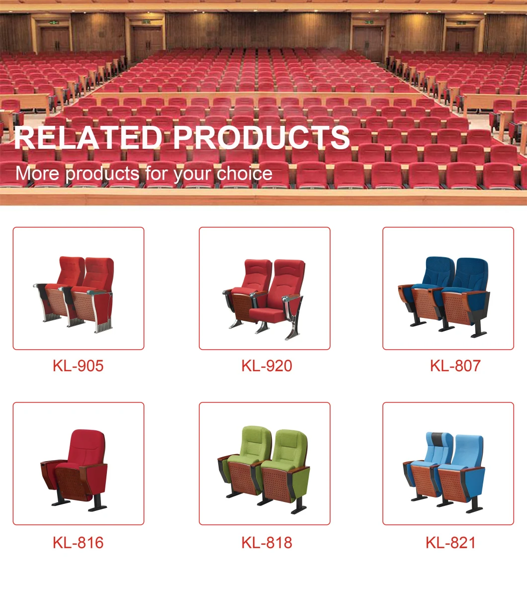 Customized Factory Price Church Conference Chair for Auditorium (KL-920)