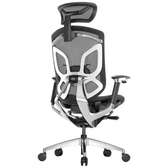 3D로 조절 가능한 머리 받침대를 갖춘 독특한 디자인의 인체공학적 등받이가 높은 메시 사무용 의자