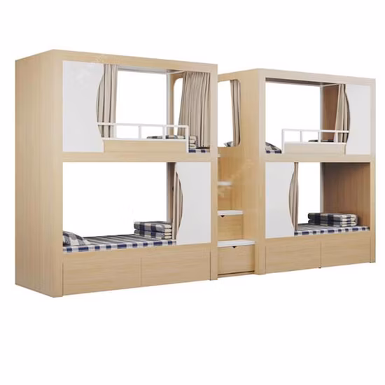 현대적인 아파트 로프트 침대, 콤비네이션 침대, 학교 기숙사, 옷장이 있는 이층 침대