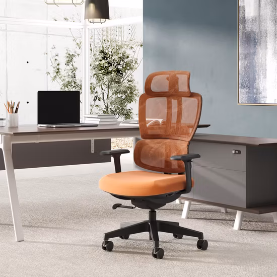 중국어 현대 회전 편안한 Sihoo M57 인체 공학적 검은 컴퓨터 PU 이그 제 큐 티브 사무실 의자 (높은 등받이 및 조절 가능한 팔걸이 포함)